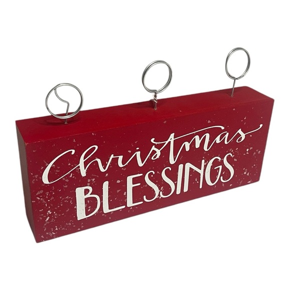 NWT Christmas Blessing Red Block Picture Holder - Picture 4 of 4